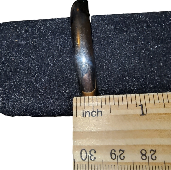 Jacmel Sterling Silver Bangle Bracelet with Oxidized Gunmetal Finish - Picture 9 of 10